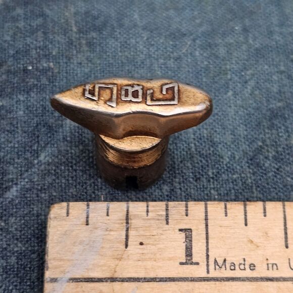 Vintage Sargent & Greenleaf Combo Safe Lock Knob Brass Nugget Logo - Picture 4 of 5